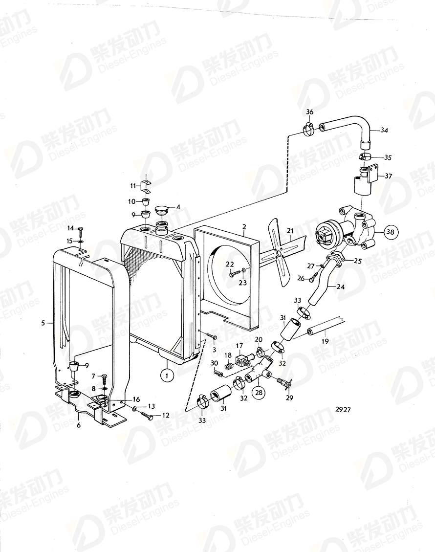 VOLVO Support 728034 Drawing